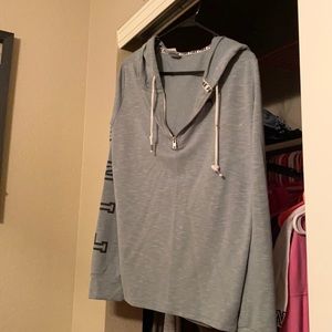 PINK PULL OVER HALF ZIP